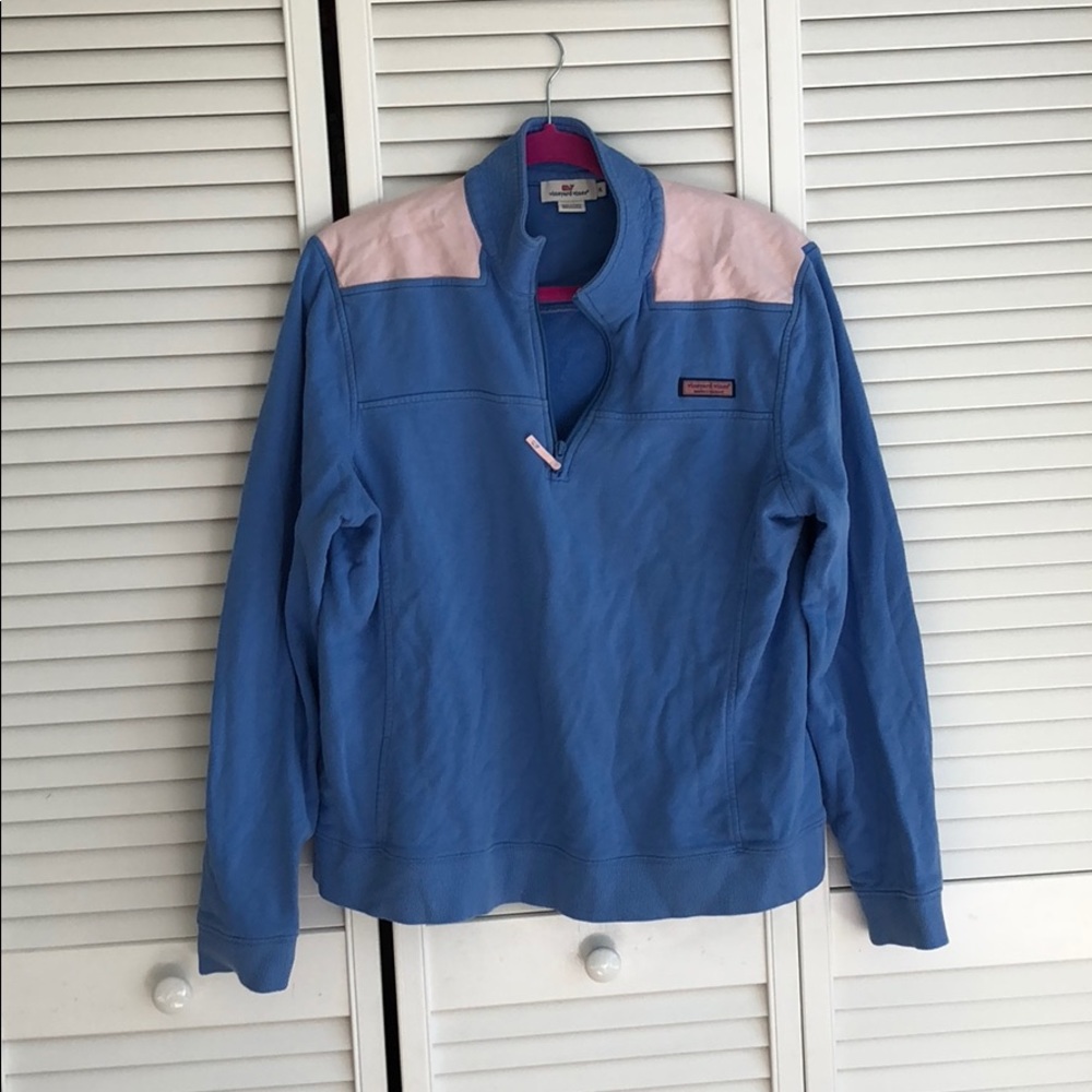 Vineyard vines blue and light pink shep shirt